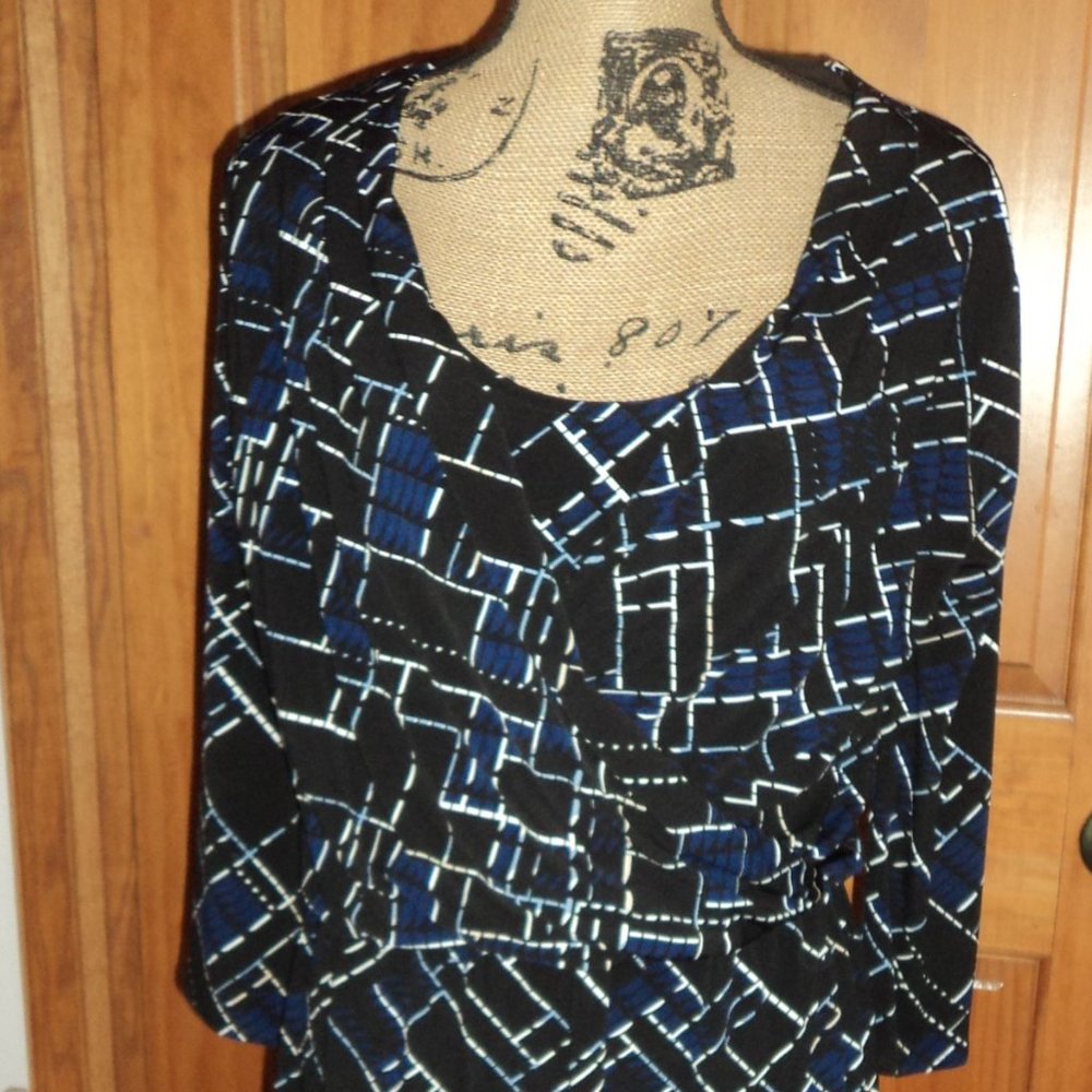 Easy to Wear Faux Wrap  Dress